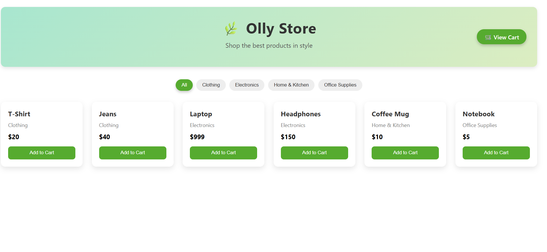 E-commerce Website Screenshot